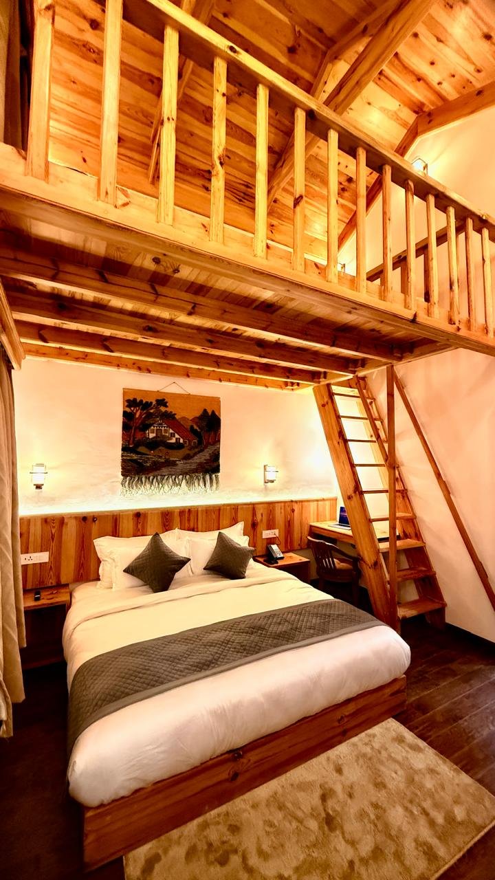 Outside seating area at Pear Meadows Kashmir property